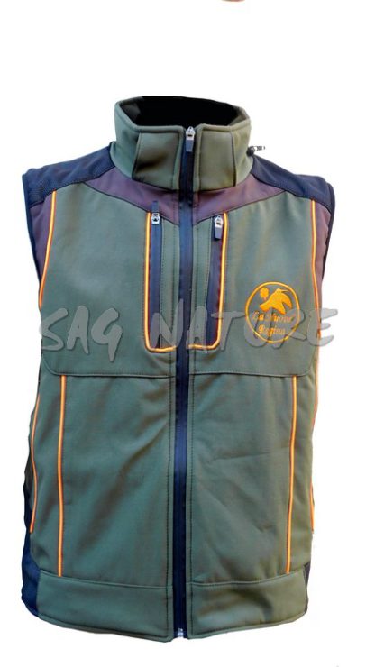 2901100 - GILET IN SOFTSHELL CON CAPPUCCIO AMOVIBILE - TG S ALLA 5XL - LA NUOVA REGINA - SAG NATURE