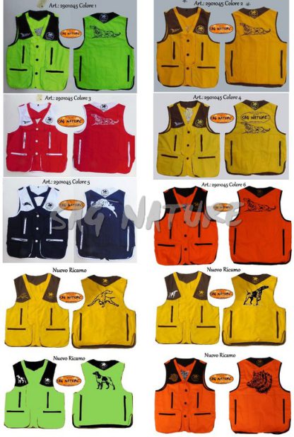 2901112 - GILET DRESSEUR CON RICAMO A RICHIESTA - MINIMO 5 PEZZI - TG XS ALLA 5XL - LA NUOVA REGINA - SAG NATURE