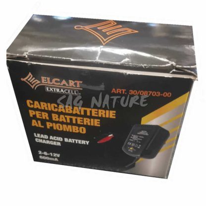 0801015 - CARICABATTERIA PER BATTERIE AL PIOMBO 2/6/12V - 600mA - ELCART